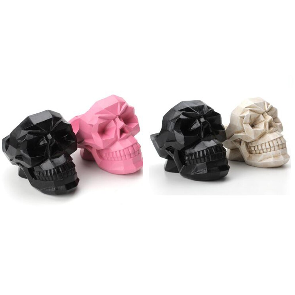 Geometrische Skeletschedel 3D Candy Container Desktop Telefoon Display Stand Opslag