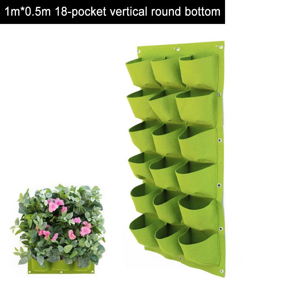 Hanging Wall Planting Bags Pockets Green Growing Bag Planter Vertical Garden Vegetable Seedling Living Garden Bag Home Supplies