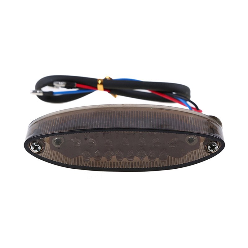 Luz LED trasera Universal para motocicleta, luz roja de freno, 28 LED, 1 ud.: Gris