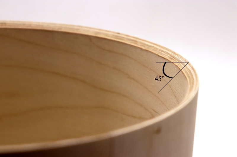 8mm Thickness 13"(dia) * 30cm(depth) Drum Body Drum Shell 7 Pieces Birch Wood Combine Without Hole with 45 Degree Bearing Edge