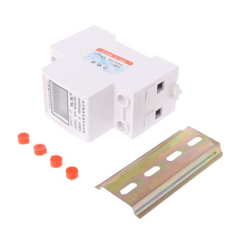 5(60)A 220V 50HZ Single Phase Din Rail KWH Watt Hour Din-rail Energy Meter LCD