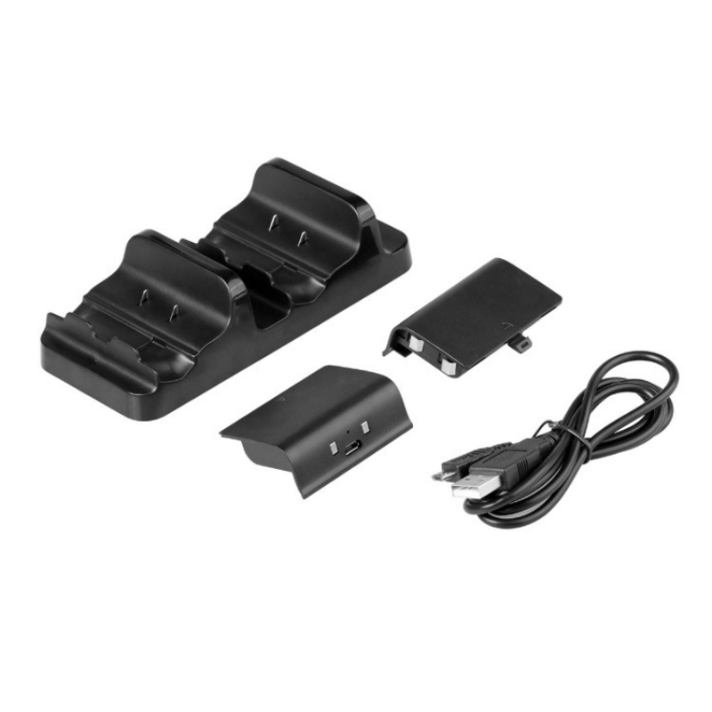 Dock Controller Charger +2x Rechargeable Batteries for XBOX ONE Rechargeable Battery Charging Dock !