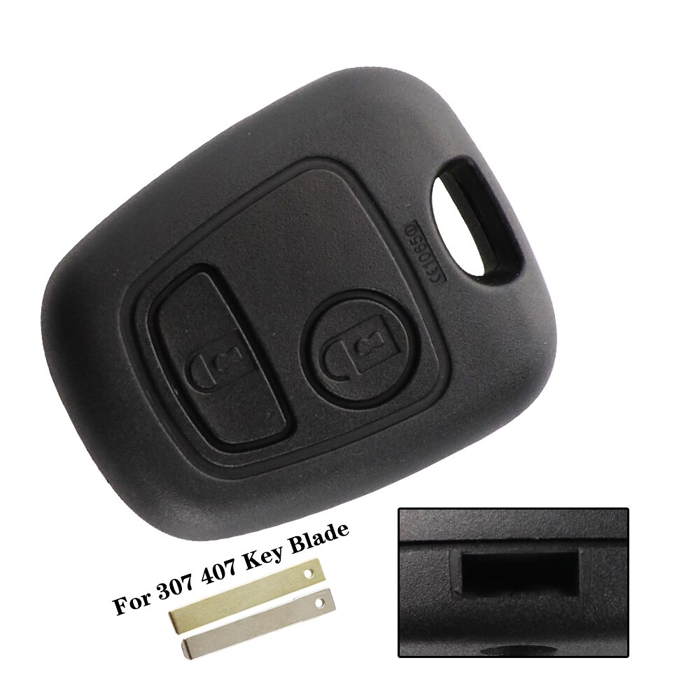 YIQIXIN 2 Button Remote Key Shell For Peugeot 107 206 207 306 307 407 For Citroen Car Key Fob Replacement Case Cover For Toyota: No Blade 9.0 3.5