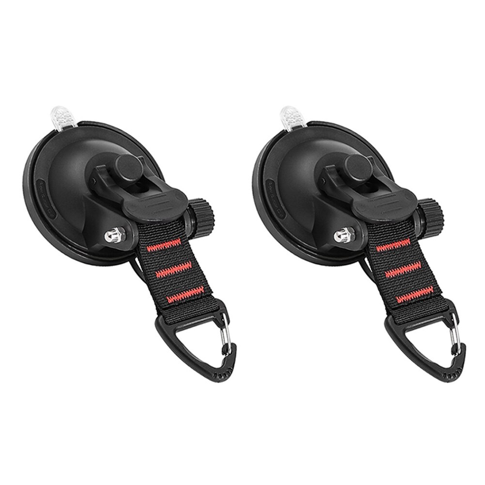 Car Organizer Rear Racks Car Accessory Car Suction Cup Anchor with Triangle Securing Hook Tie Down for Camping Tarp: 2Pcs