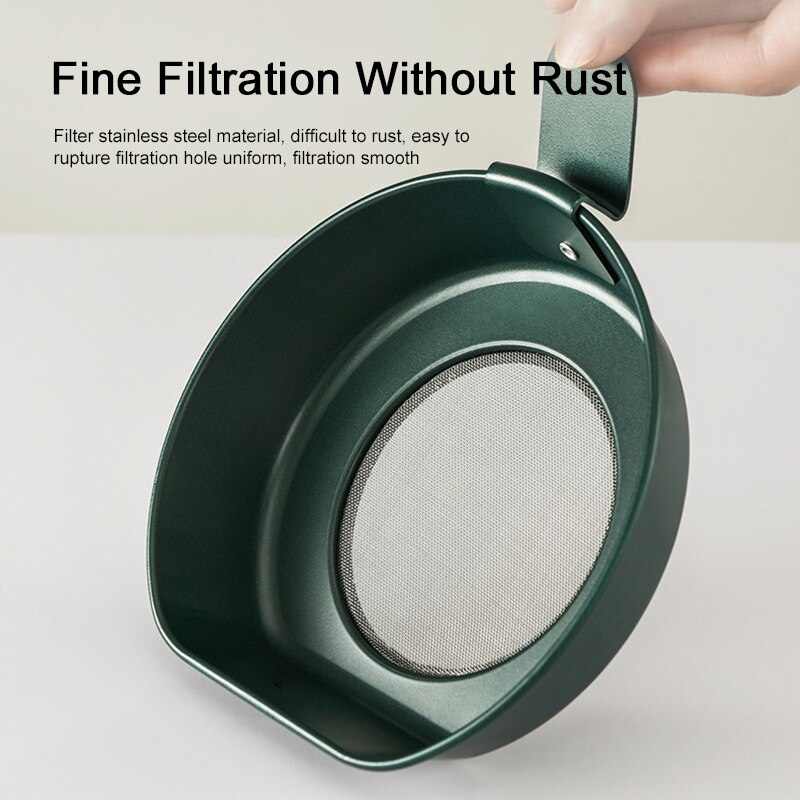 Stainless Steel Strainer Aluminum Oil Filter Pot Soup Grease Strainer 1.7/1.3L 57.5/43oz Oil Storage Pot Grease Keeper With Lid