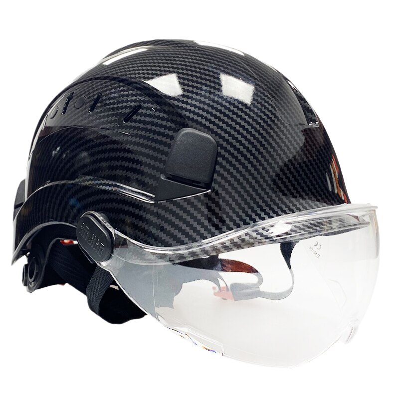 Veiligheid Helm Beschermende Harde Hoed Bril Oorbeschermer Bouw Abs Helmen Werk Cap Voor Werken Klimmen Rijden: Helmet with Goggle A
