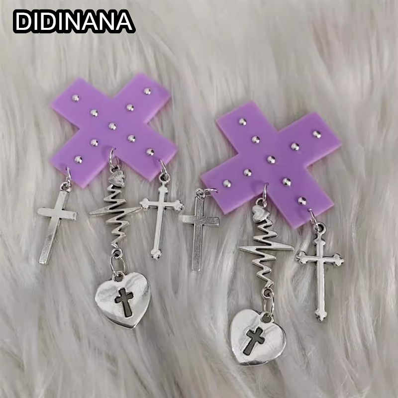 women Multicolor pills angel wings y2k subculture Spice Girl cool edge headwear hairpin ornaments Lolita Harajuku punk hair clip: SKY BLUE