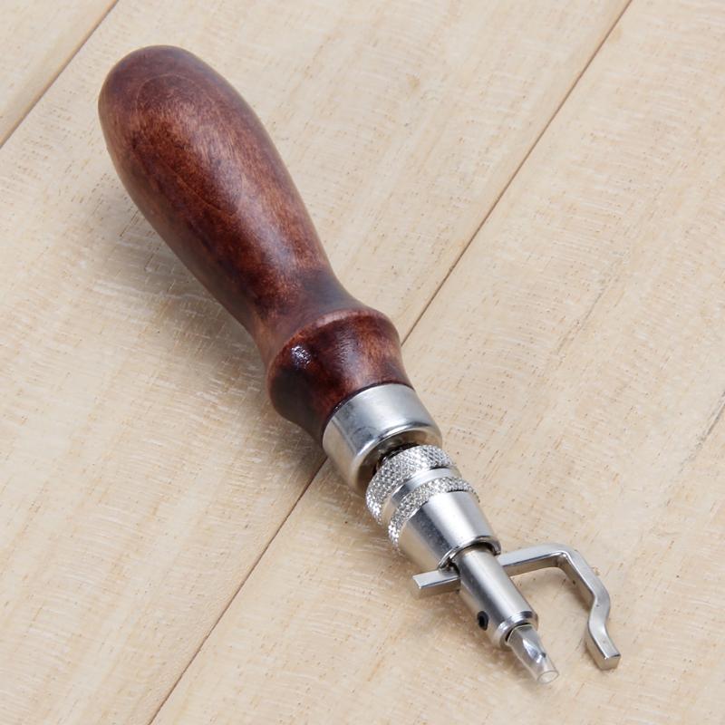 5 in 1 DIY leather Stitching Groover Crease working tools Sewing Stitching Punch Carving Work Saddle Leathercraft Accessori