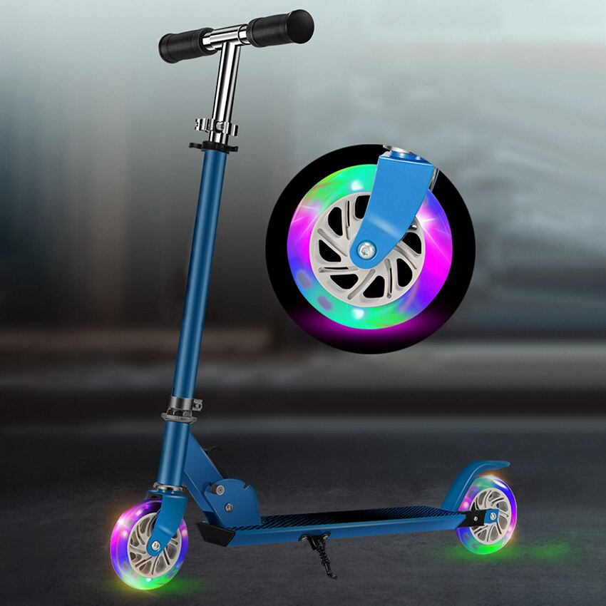 Kids Kinderen Kick Scooter Opvouwbare Pu 2 Wielen Aluminium Voetpedaal Scooters Hoogte Verstelbare Oefening Speelgoed Skateboard