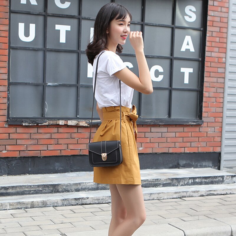 Mode Kleine Crossbody Tassen Voor Vrouwen Mini Pu Lederen Schouder Tas Bolsas Dames Telefoon Portemonnee Messenger Bag