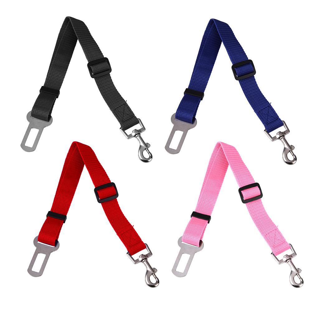 Cinturón de seguridad ajustable para perros y gatos, arnés de seguridad para coche, correa de tracción de plomo, suministros para mascotas