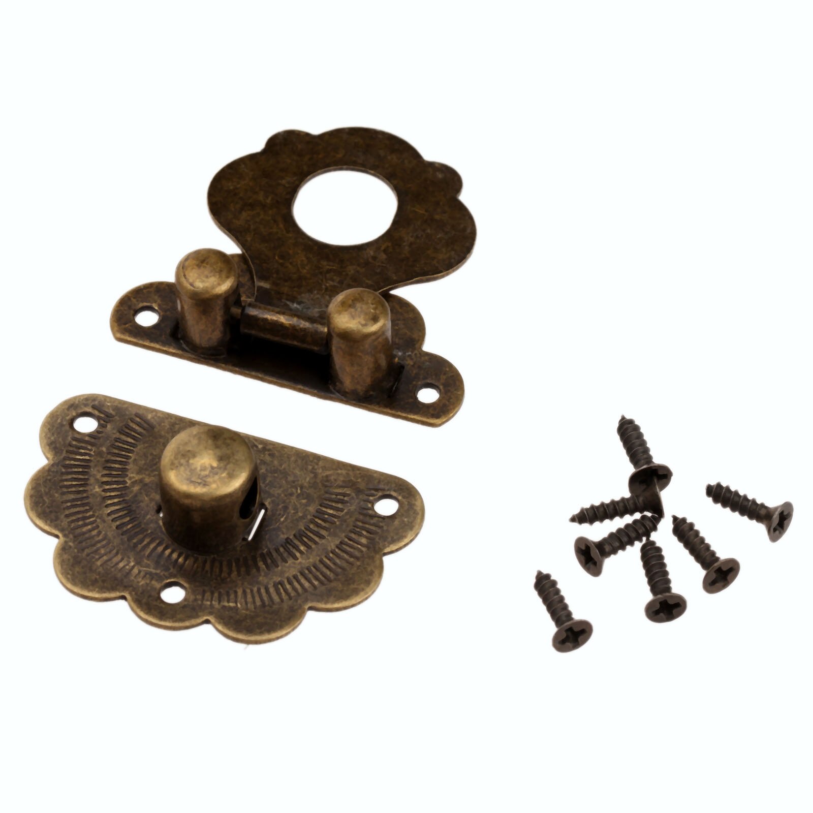 1pc 40*36mm antik bronze æske hasp lås lås smykkekiste trææske lås lås hardware værktøj