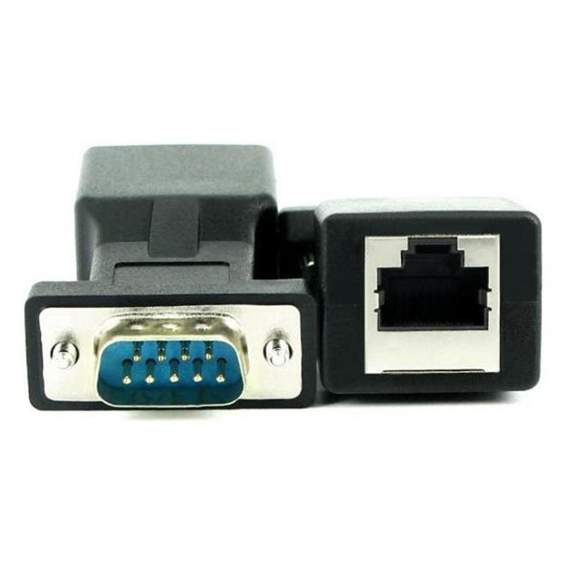 Network cable extend DB9 Adapter 8Pin Rj45 Female 9Pin RS232 DB9 Male Adapter Connector DB9 Female Rj45 Female Connector Adaptor