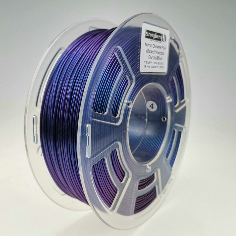 Filament pour impression 3D en PLA, effet miroir chromé, changement d&#39;angle, 1.75mm, 1kg, décoloration, dégradé arc-en-ciel, caméléon, meilleure Transition