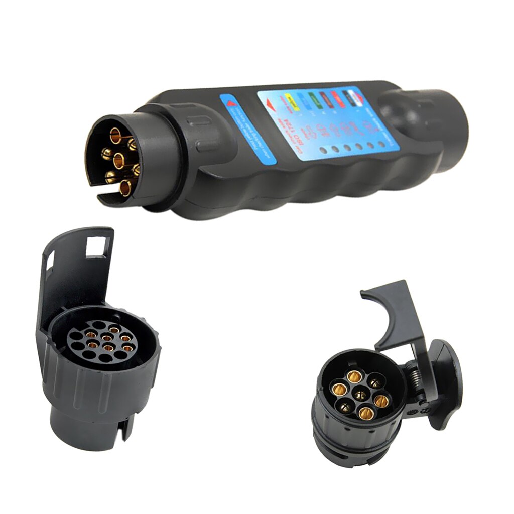 3 Pieces 7Pin &amp; 13Pin Car Trailer Light Cable Circuit Plug Socket Tester Kit