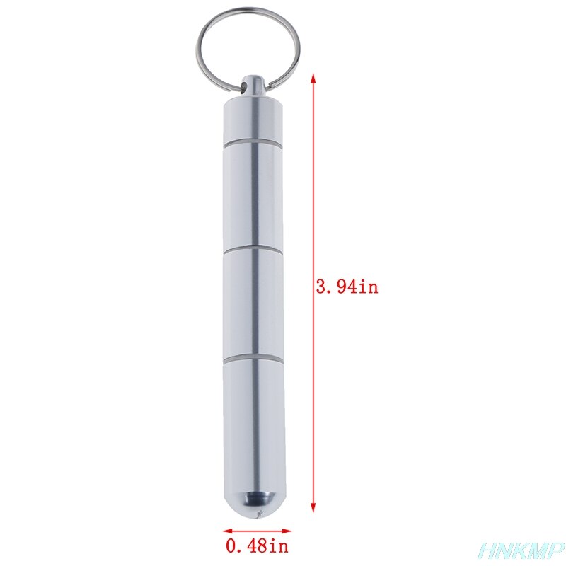 Outdoor Aluminum Pill Case Keychain Pocket Pill Holder Container Delicate Seal Medicine Organizer Box Waterproof Capsule Shape