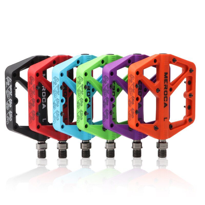 MEROCA-pedales planos ultraligeros para bicicleta de montaña, antideslizantes, accesorios para bicicleta de carretera