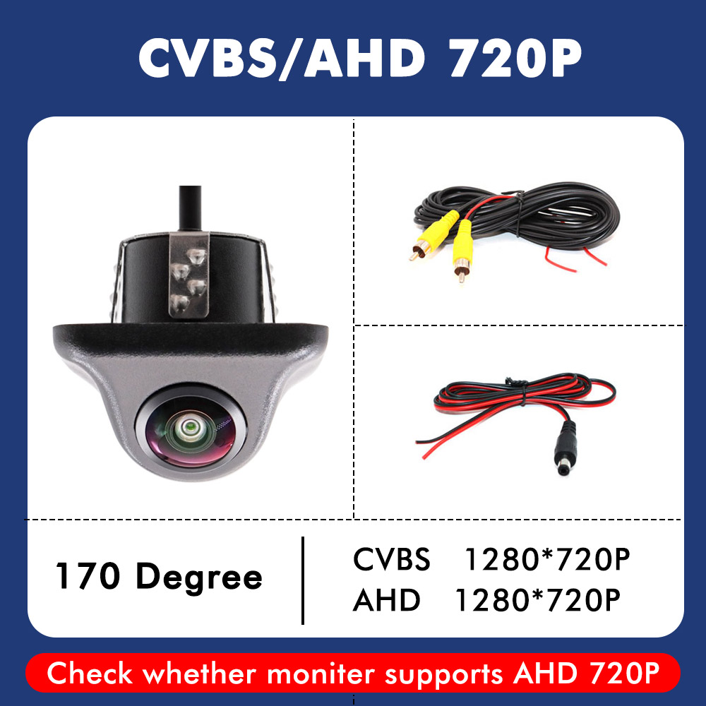 Smartour 4k ahd 1920*1080p Auto Rückfahr kamera Rückansicht HD Nachtsicht 180 "Fisheye Objektiv Auto Parken Vorderseite Aussicht Unterstützung: Silber