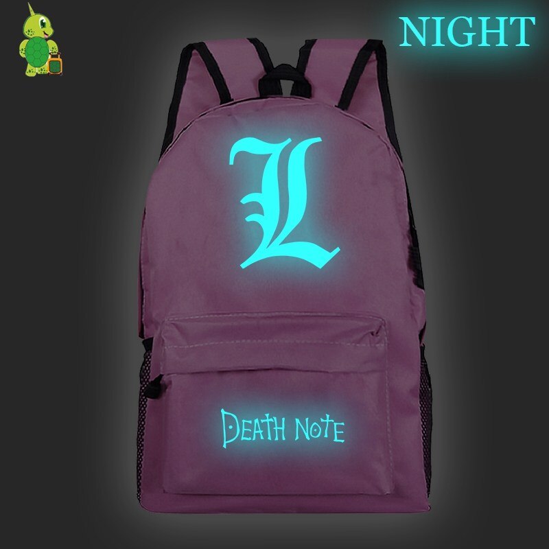 Death Note-mochila informal para ordenador portátil, morral escolar para adolescentes, niñas y niños, bolsos de hombro de viaje a la , bolsas de libros para niños