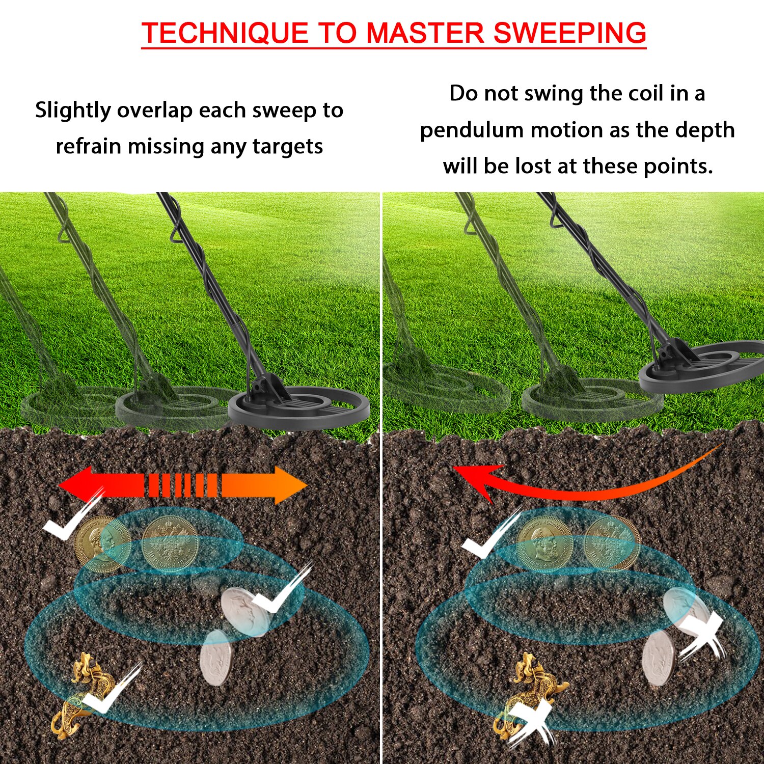 MD830 Portable Installation facile détecteur de métaux souterrain haute sensibilité bijoux trésor or métal détection outil trouveur