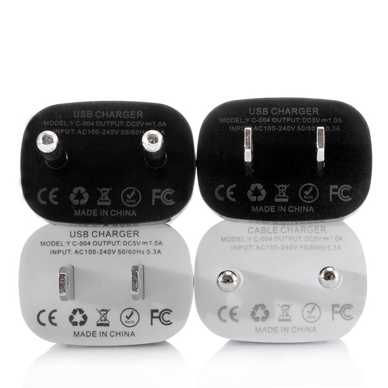 Universal Mobile Phone Charger EU/US Plug 1A One Port USB Integrated Head Direct Charge Travel Smartphone Charger