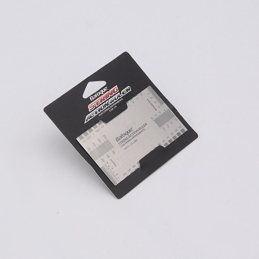 1 Piece Stainless Steel Guitar Bass String Action Ruler Gauge Tool for LP ST Acoustic Guitar CN(Origin)