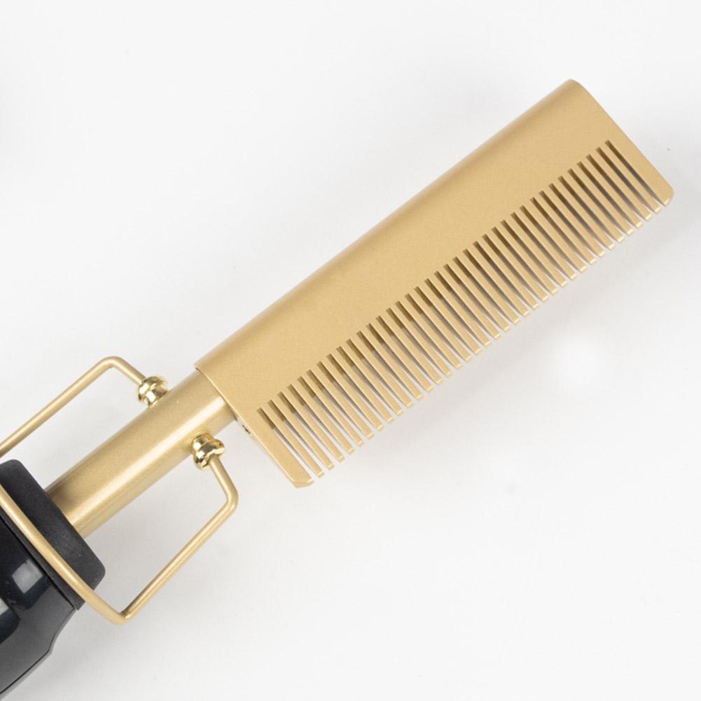 Alisador de cabelo plana ferros alisamento escova quente curler ondulação ondulação styler pente aquecimento cabelo em linha reta pente ferro b8m9