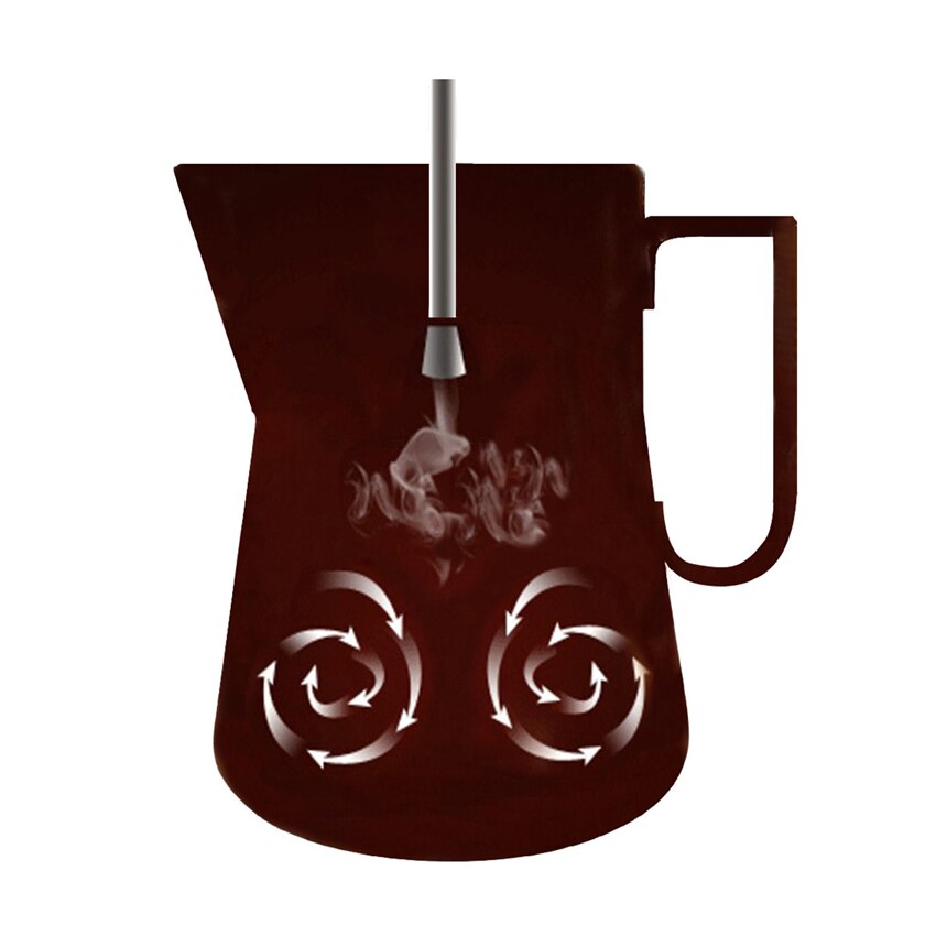 Mælkeskummende kande mælkeboble kop kaffe latte kande espresso kaffe kande trække blomster kop rustfrit stål kaffestel