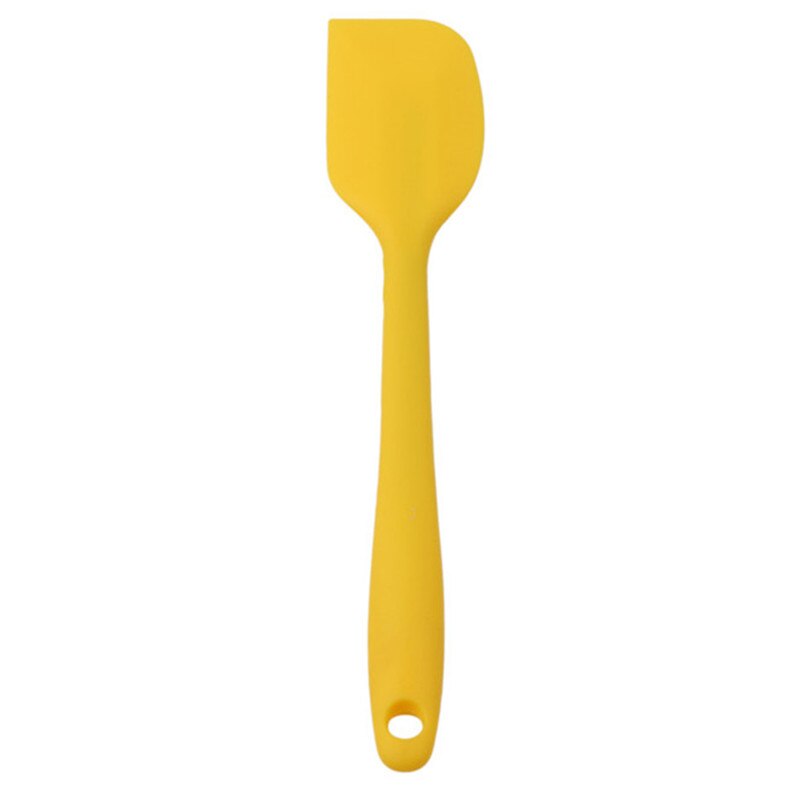  Heat Resistant Integrate Handle Silicone Spoon Scraper Kitchen Utensil Turners Spatula Pan Spatula Cake Kitchen Cooking Tool: Yellow B