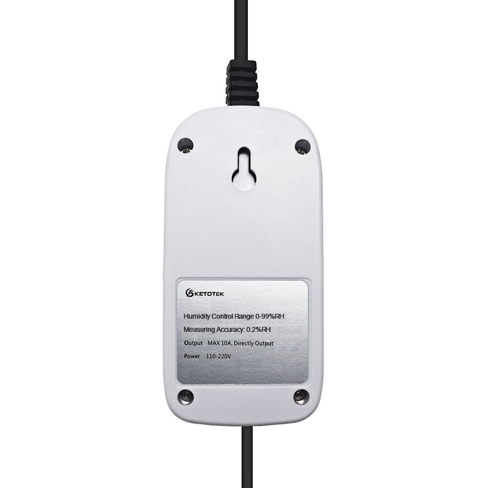 Enchufe controlador Digital de humedad para higrómetro, higrómetro, salida de Control de humedad, 99% V, 110V, 10a con Sensor de humedad, 0 ~ 220 RH