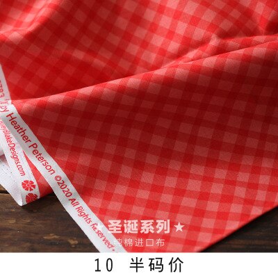 européen américain noël importations tissu 100% coton tissu Patchwork couture bricolage couture vêtement robe matériel: No.10
