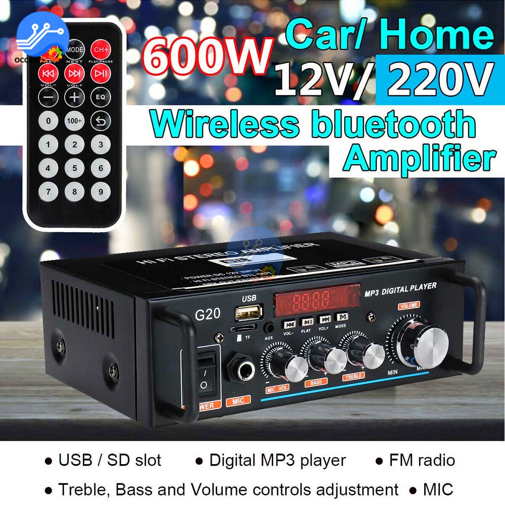 220V 600W amplifier for speakers Home Theater Sound System sound equipment home music stereo HiFi subwoofer amplifier for car