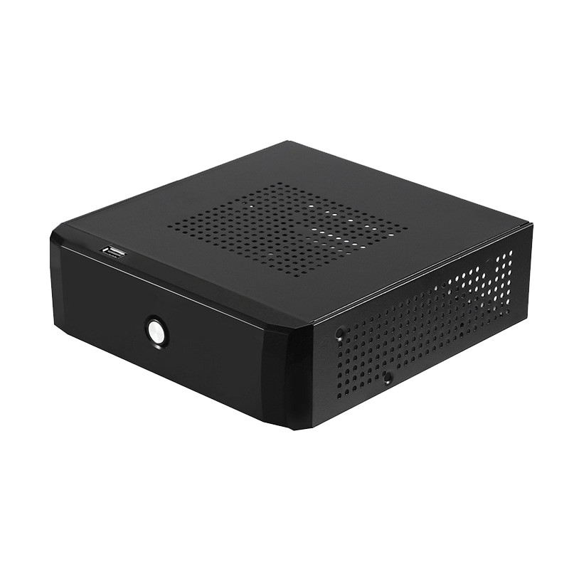 Desktop Power Supply Gaming HTPC Host Office Home 2.0 USB Mini ITX with Radiator Hole Computer Case Practical Horizontal Chassis: Default Title