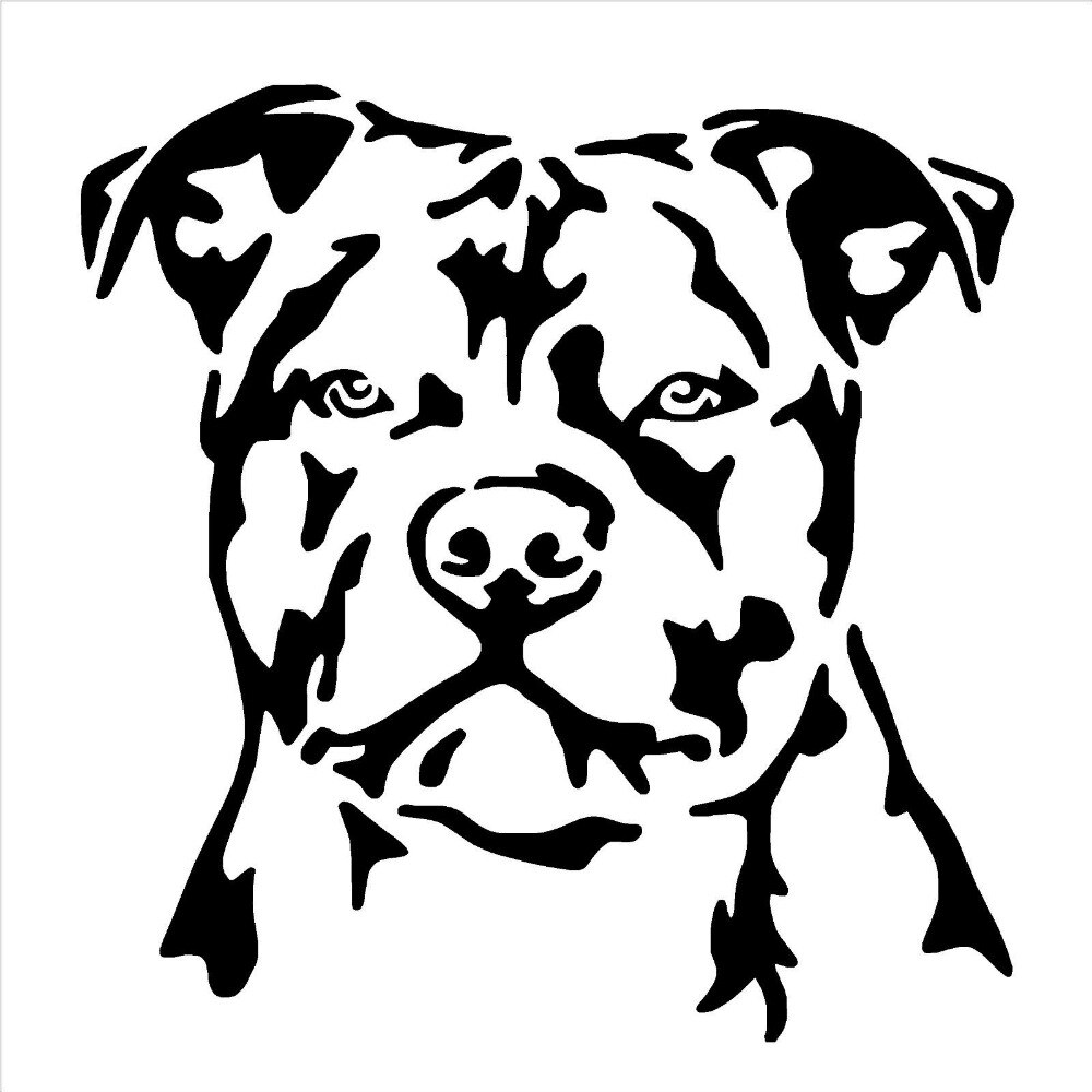 STAFFORDSHIRE BULL TERRIER DOG vinyl wall art sticker decal STAFFY Boy Kids Bedroom Living Room Home Decor Wallpaper Mural D387
