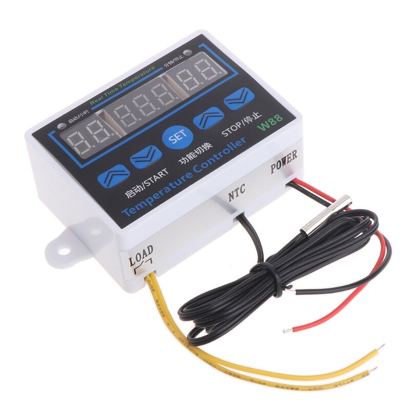 W88 12V/220V 10A Digital LED Temperatur Controller Thermostat Control Schalter Sensor
