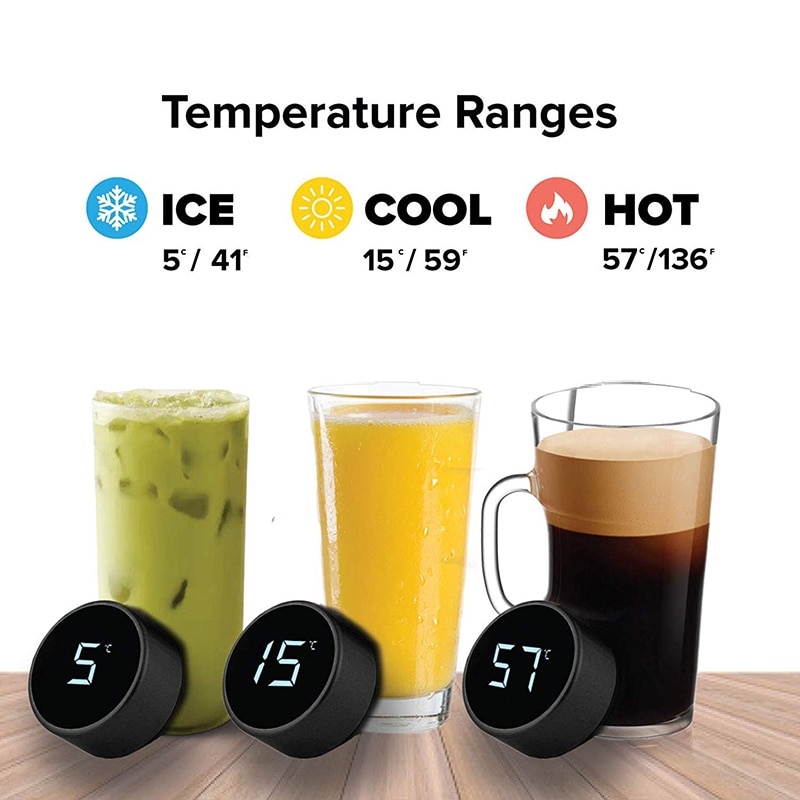 Rvs Smart Water Fles, Lekvrije, Dubbelwandige, Houd Drankje Warm &amp; Koud, lcd Temperatuur Display