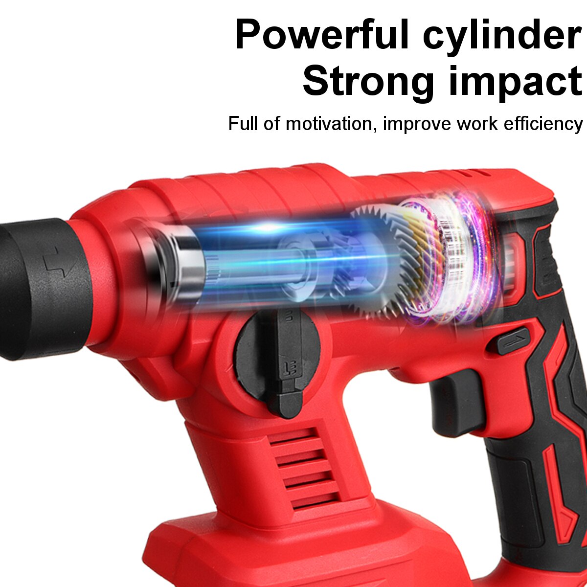 18V rechargeable brushless cordless rotary hammer drill electric Hammer impact drill without battery&case High Power