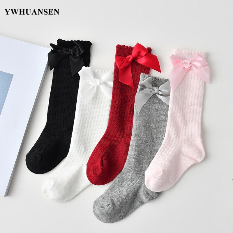 YWHUANSEN 0 zu 6 Jahre Nette Süße Mädchen Spitze BöGen Prinzessin Beinlinge Baumwolle Lange Socken Für Säuglings Baby Frühling sommer Kleinkind Socke