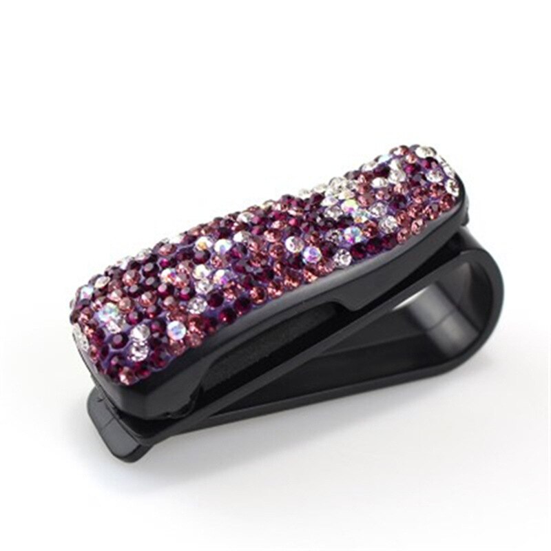kryształ górski automatyczny łącznik spinacz diament samochód słońce przyłbica okulary okulary słoneczne teczka bilet paragon fiskalny karta spinacz przechowywanie uchwyt Accessorie: purpurowy