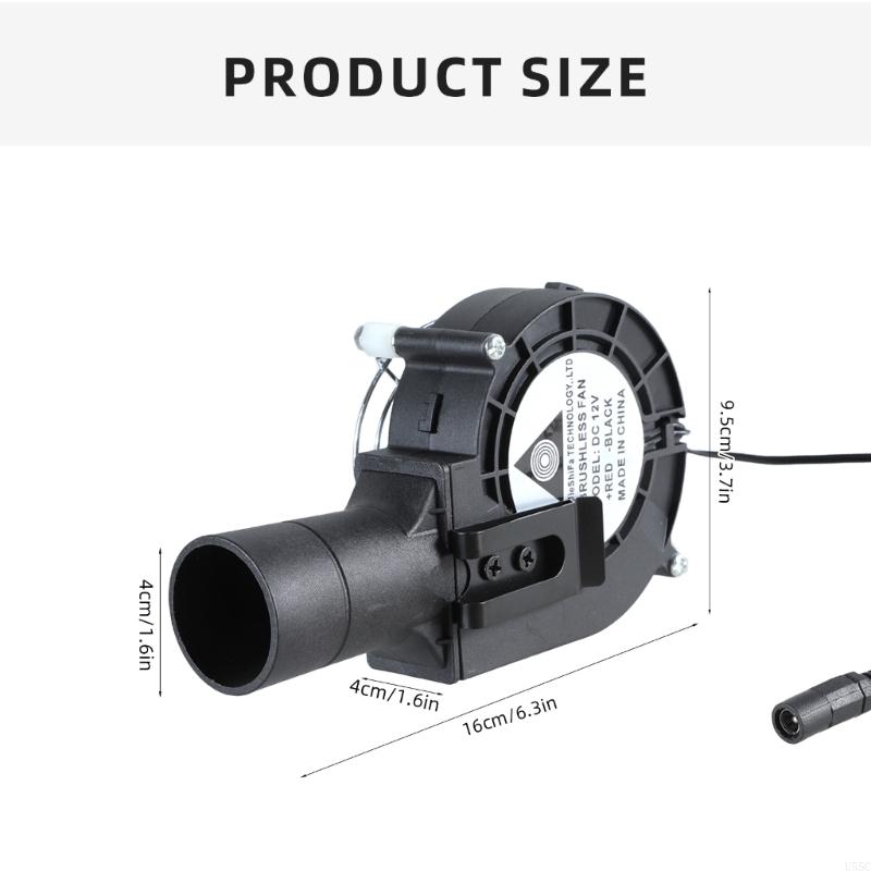 U55C 5V USB 9733 Large Air Volumes Turbines Air Outlet Blower Adjustable Speed Fan for Camping Quick Charcoal Starters
