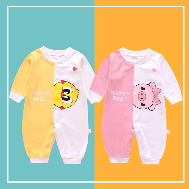 -né pur coton vêtements ensemble bébé filles ensemble à manches longues une pièce pyjamas bébé barboteuse pour bébé garçons combinaison Costume