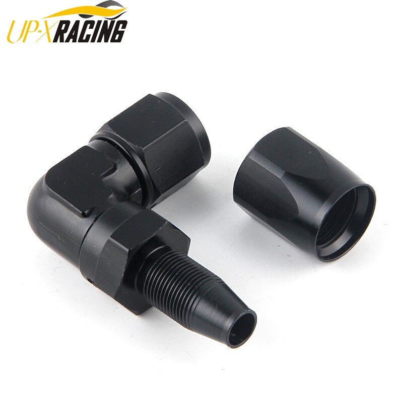 Rett 90 grader aluminium  an4 6 8 10 smidd type svingbar slange endekobling adapter oljekjøler drivstoffledning