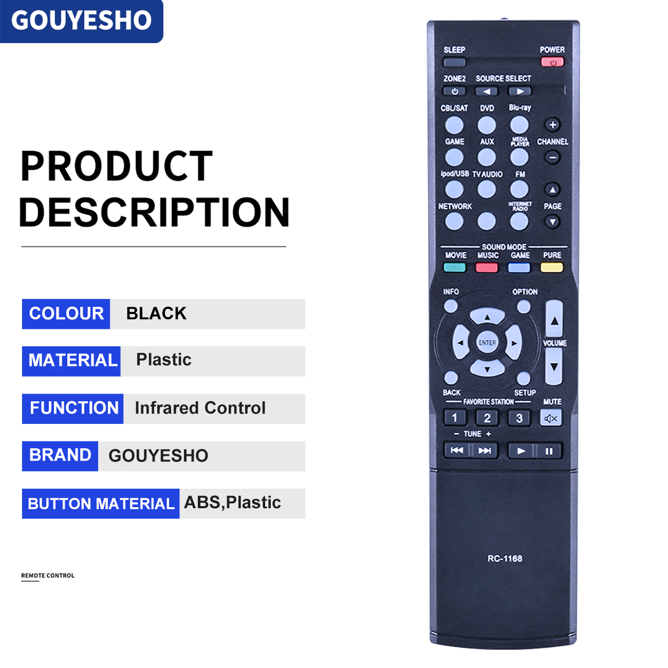 RC-1168 RC-1169 Remote Control for DENON AV Receiver AVR-1713 AVR-1613 AVR-4310 DHT-E251BA AVR-1912 AVR-1612