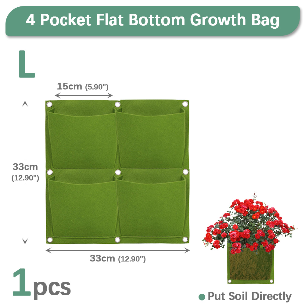 Vertical Grow Bags Wall-Mounted Hanging Flower Pot... – Vicedeal
