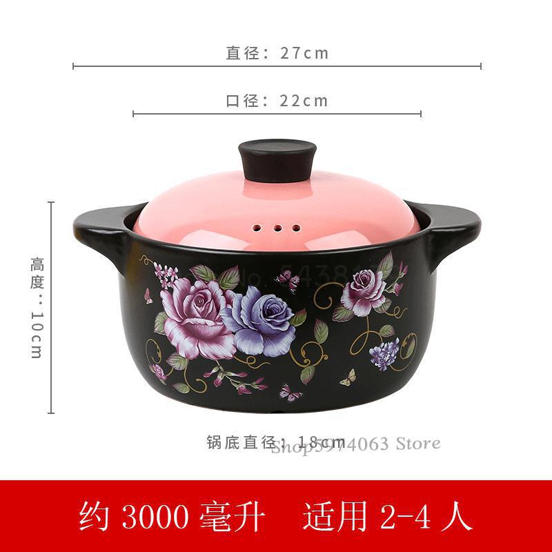 Casserole cooker home gas ceramic pot soup pot fire resistance high temperature size capacity clam pot casserole stone pot: Old  farmer  6