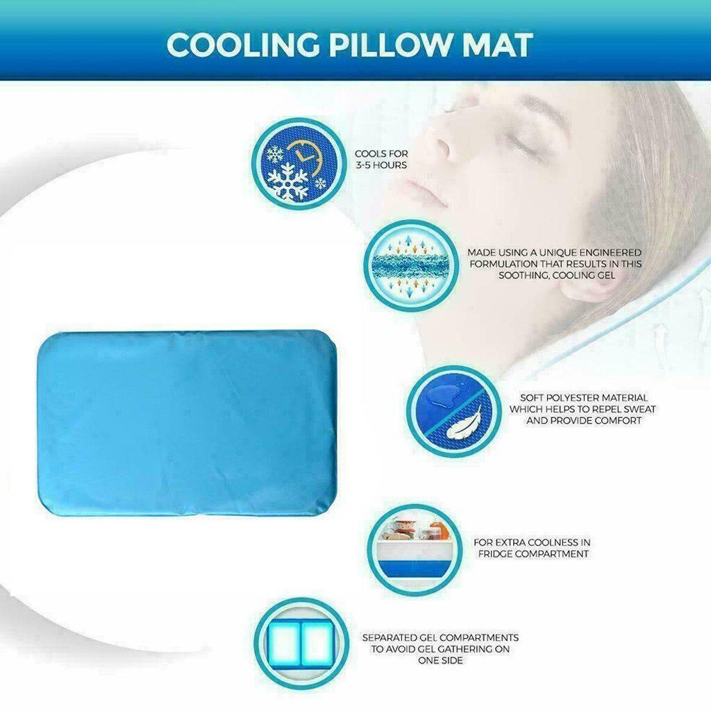 Cool Bed Mat Pad Cooling Gel Kussen Gekoeld Natuurlijke Hulp Ijs Kussen Slapen Kussen Kantoor Voor Reizen Comfortabele Slaap Comf