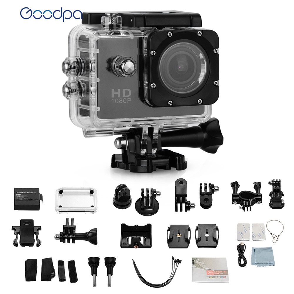 100% merknaam Goodpa Waterdichte Actie Camera camera gaan pro stijl SJ4000 go pro camera 30 M 1080 P Full HD DVR Sport camera's