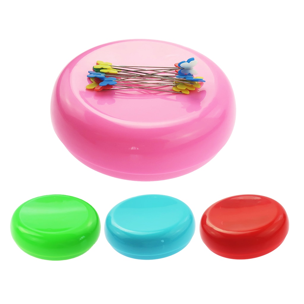 Pasador de costura magnético redondo, Pin de soporte para alfiler, caja de almacenamiento Caddy, herramienta de costura