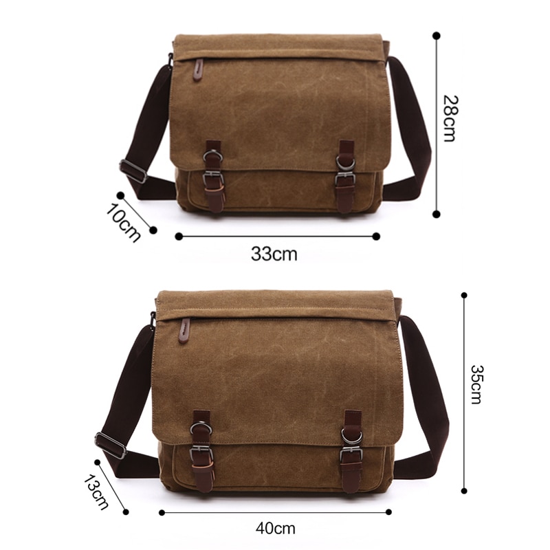 Männer Leinwand Umhängetasche Vintage Business Casual Reise Schulter Tasche Laptop Umhängetaschen Für Mann Bolso Hombre Retro