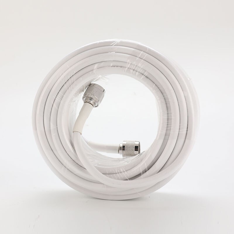 13 &amp; 5 Meter Wit 5D Coaxiale Kabel N Male Naar N Male Connector Lage Verlies Coax Antenne Kabel Voor mobiele Telefoon Signaal Booster